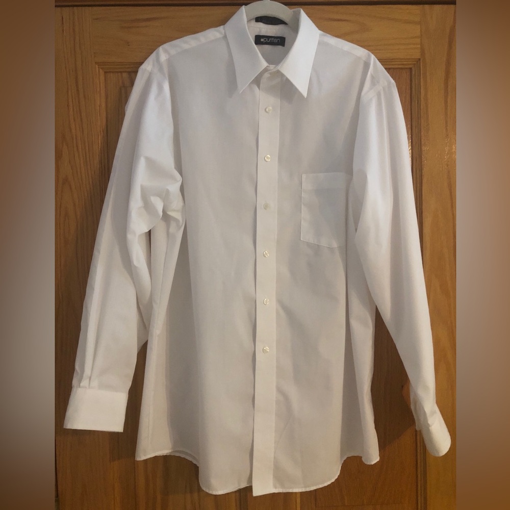 Puritan Men’s White Dress Shirt Like New 16-16-1/2 34/35